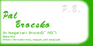 pal brocsko business card